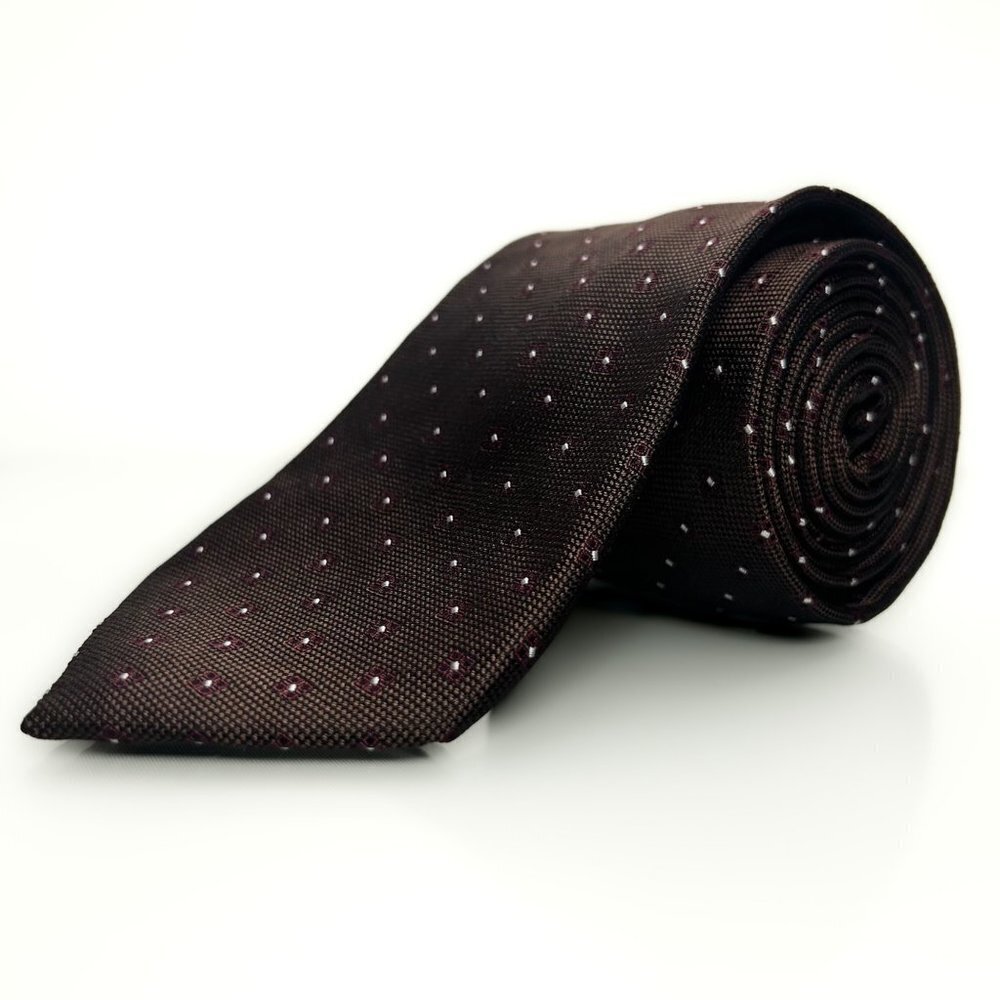 Nwot Woven Silk Tie with Cornflower Pattern | 2.5” Wide | Mens Silk Jacquard Tie